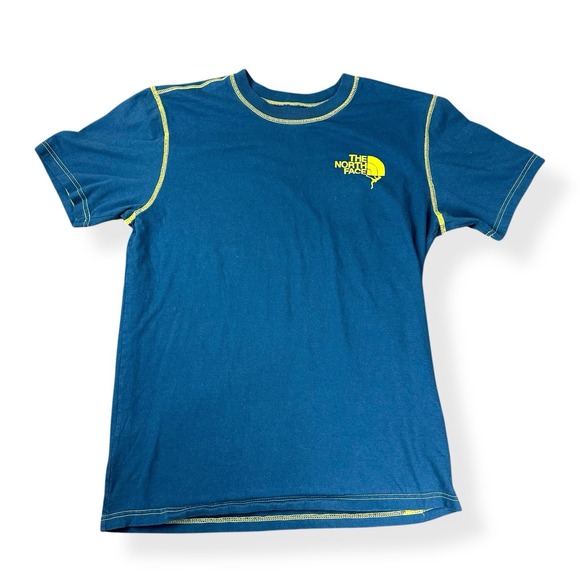 The‎ North Face T-Shirt Men's Medium Half Dome Short Sleeve Crew Neck Blue - Picture 1 of 10